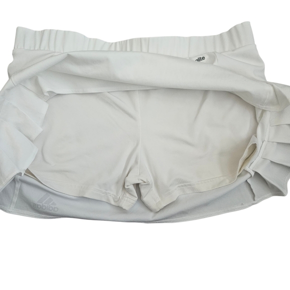 Adidas Tennis Skirt Pickleball Golf Climalite Active White Performance Ruffle M - Picture 3 of 11